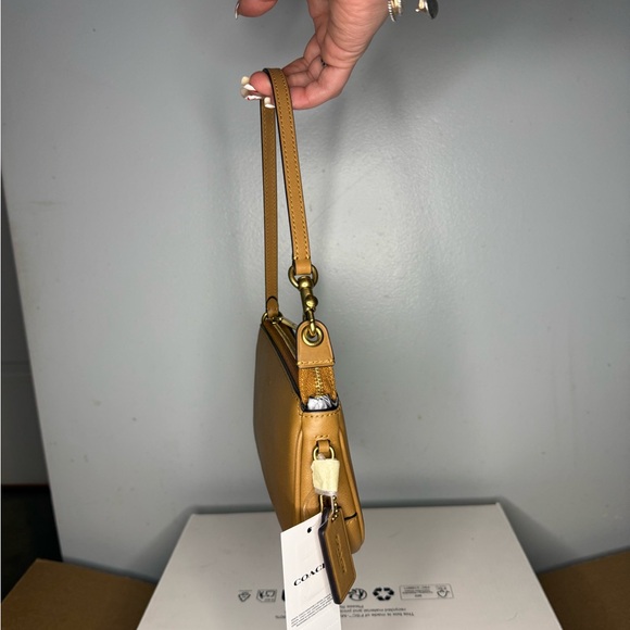 Coach Tan Mini Plaza Shoulder Bag with Gold Hardware - Picture 3 of 7